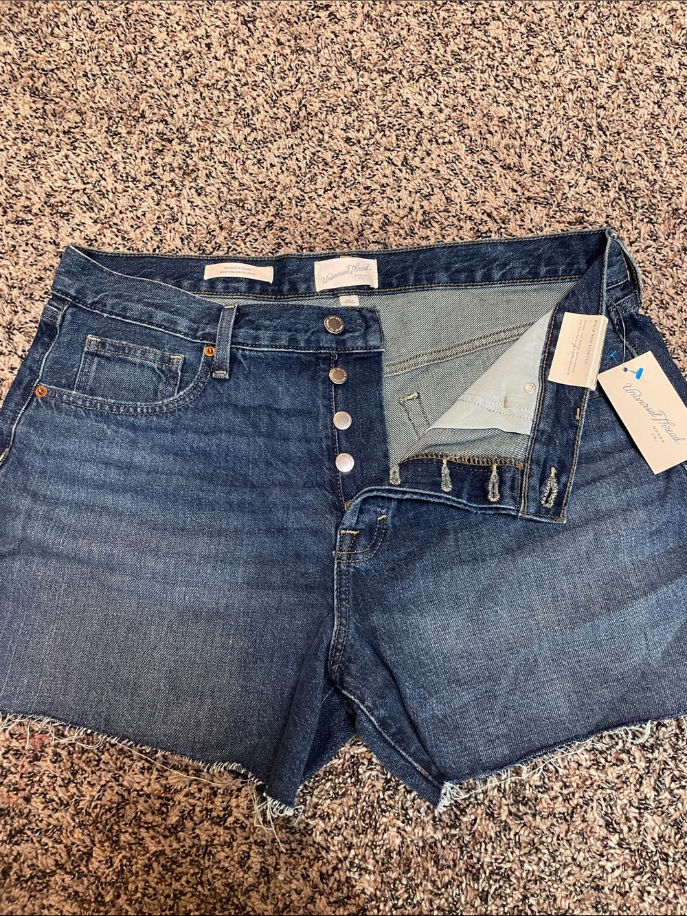 Universal Thread High-Rise Button-Fly Women's Cutoff Denim Shorts 12 NWT